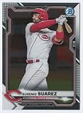 2021 BOWMAN CHROME #36 EUGENIO SUAREZ CINCINNATI REDS BASEBALL OFFICIAL TRADING CARD OF MLB