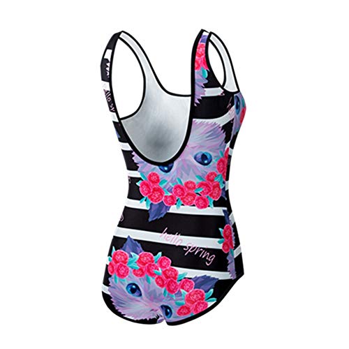 WeimoMonkey Maiô feminino estampado, roupa de banho com emagrecimento push up, roupa de banho para o