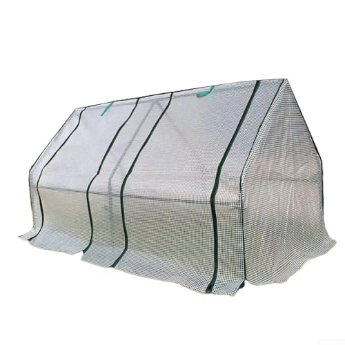 ZiStarlilife Mini Greenhouse Protective Cover Plant Growing Tunnel Cold Frame garden tunnels for veg patch For Raised Garden Bed With Zipper Door Waterproof PVC PE 180x90x90 cm