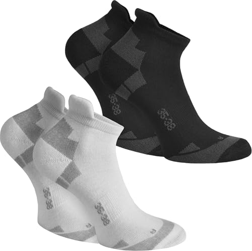 normani 12 Paar Coolmax® Sneaker-Socken – Atmungsaktive Sportsocken mit Polstersohle – Klimaregulierend & Feuchtigkeitstransportierend für Training, Laufen & Alltag Farbe Schwarz Größe 43/46