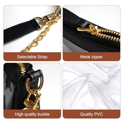 Clear Bag for Stadium Events, Clear Purses for Women Stadium Crossbody, Checkered Concert Bag Shoulder Handbag4