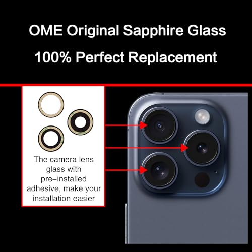 image for 2 PCS for ASDAWN Back Rear Camera Lens Glass Replacement for iPhone 15