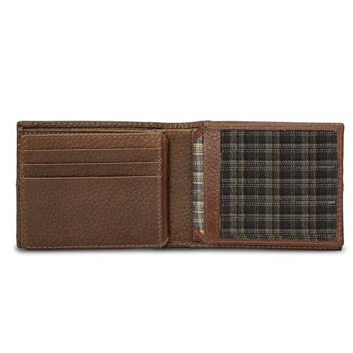 Eddie Bauer Rugged Wallet | Bifold | RFID Protection| Extra Capacity | Leather| Flip ID | Genuine Leather | Tan4