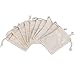 Sacs Coton Muslin Mini Sacs Cadeaux de Mariage Drawstring Sacs Favor Bijoux 10 * Pouches de 14.5cm de zcaqtajro