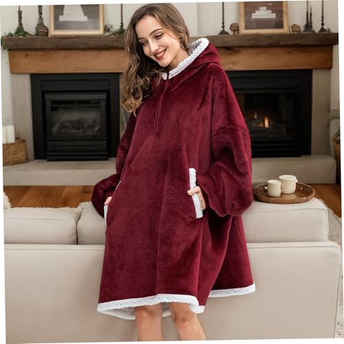 Manta sudadera acogedora para vacaciones de invierno y tardes de sofá 6