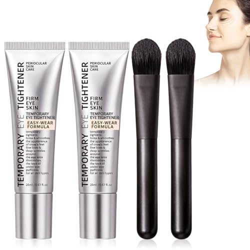 LAKVIL 2 pcs Crema Tensor Instantánea para Bolsas de Ojos, Perfection Eye Tightener Contorno con Efecto Lifting, Serum Gel Temporal, Reduce Líneas y Ojeras, 2 Aplicador con Pincel Incluido