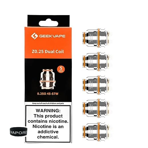 Zeus Sub Ohm Coils for Geek Vape Zeus Sub Ohm Tank & Geekvape Obelisk Tank 200 120FC Tank Mesh Coil (Z 0.25 OHM DUAL COIL 45 - 57W)