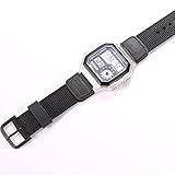 XBHSW 18mm Nylon strap Compatible with Casio AQ-S810W AE1200WH SGW-300H 400 500 Men's Black weave Watch Band - Image 6
