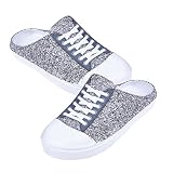 WESIEVYA 1 Par Sandalias Transpirables Zapatillas Casuales para Mujer Zapatillas de casa para Mujer Zapatillas Deportivas Mujer comodas Zapatillas cómodas Mujer Sandalias de Verano Grey