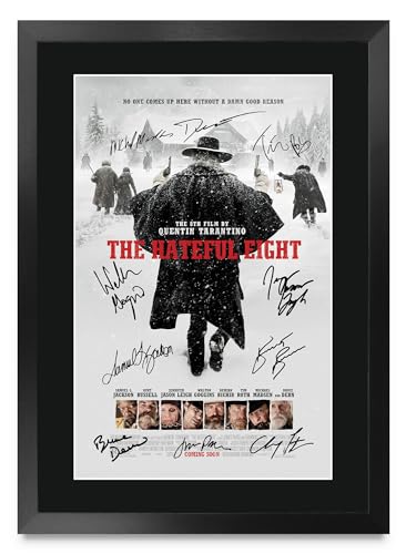 Póster enmarcado A3 de Los Odiosos Ocho firmado por Samuel L Jackson memorabilia de cine