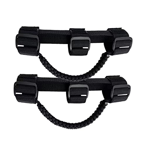 Roll Bar Grab Handles for UTV&ATV,Hand Holds fits 1.5-2”Roll Cages for Polaris/Kawasaki/Honda/Yamaha,Paracord,Black