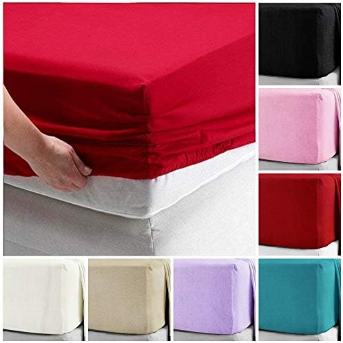 Soft Flannelette Extra Deep Fitted Bed Sheet 16 (40cm) - Warm 100% Brushed Cotton Bottom Sheets (White, Double)