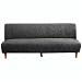 Sofabezug Ohne Armlehnen 3 Sitzer Wasserdicht, Couch Bezug Elastischer Stretch Husse, Bettcouch Schonbezug Anti Rutsch, Klappsofa Bezug (Dunkelgrau,1 Pcs)