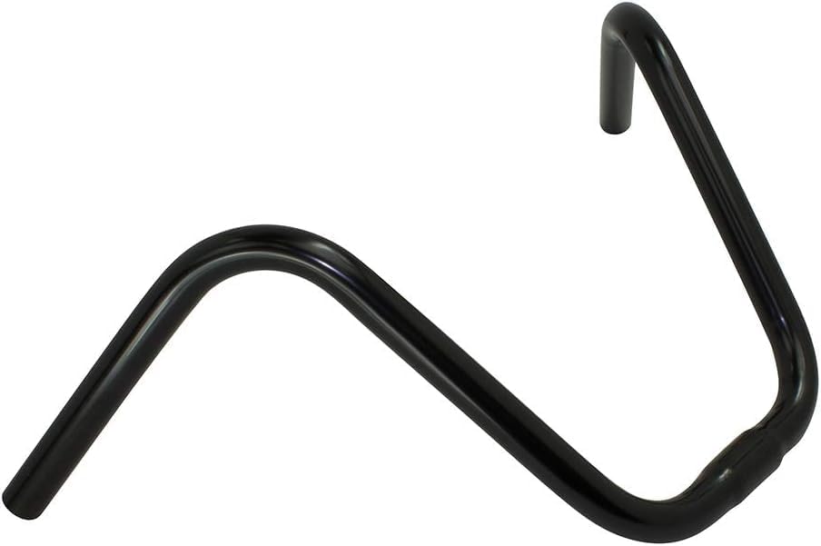 OG LOWRIDER Classic 9" Rise V Ape Handlebar 25.4mm Clamp – Smooth Steel Design for 12" Lowrider Bicycles – Chrome & Black Finish (Black)