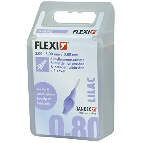Brossettes interdentaires Tandex Flexi 0,8 mm violettes lot de 3 x 6 pièces