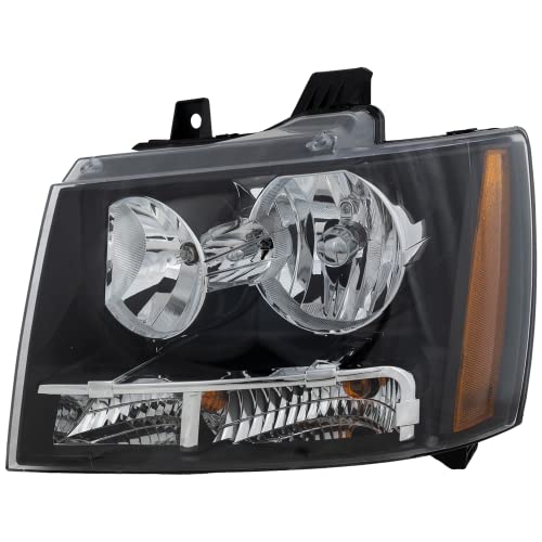 Evan Fischer Driver Side Headlight Assembly Compatible with 2007-2014 Chevrolet Tahoe Suburban 1500 With Bulb