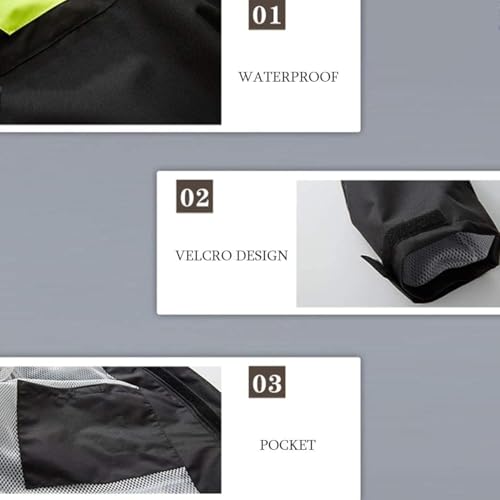 Imperméable de travail mixte XL avec veste imperméable à capuche pliable - 6
