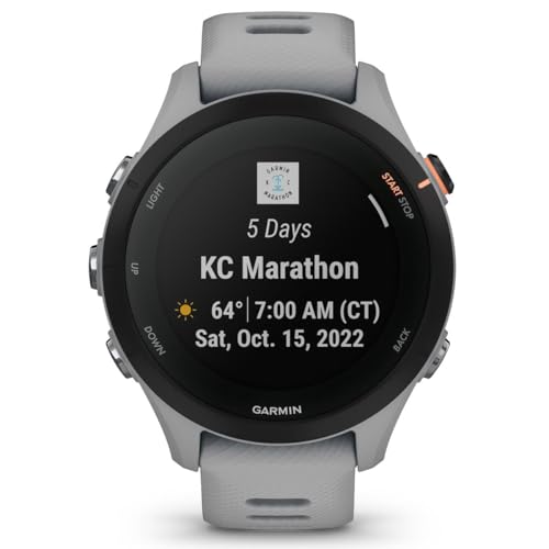 Image of Garmin Forerunner 255S, Smaller GPS Running Smartwatch, Advanced Insights, Long-Lasting Battery, Powder Gray