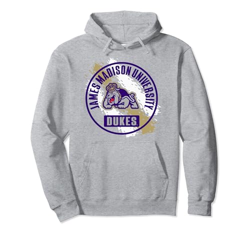 James Madison Dukes Retro Paint Gray Officially Licensed Pullover Hoodie