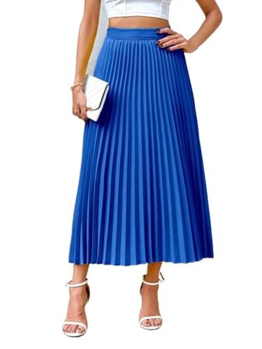 Women's Elegant Solid Color Pleated Skirt Long Skirts