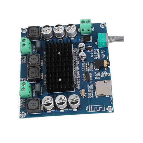 Mini placa amplificadora ajustable Bluetooth 100Wx2 entrada AUX y tarjeta de memoria