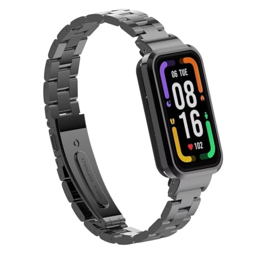Image of Compatible for Xiaomi Redmi Smart Band Pro Strap,Redmi Smart Band Pro Stainless Steel Metal Replacement Bands Straps Watchband Accessories for Xiaomi Redmi Smart Band Pro Bracelet