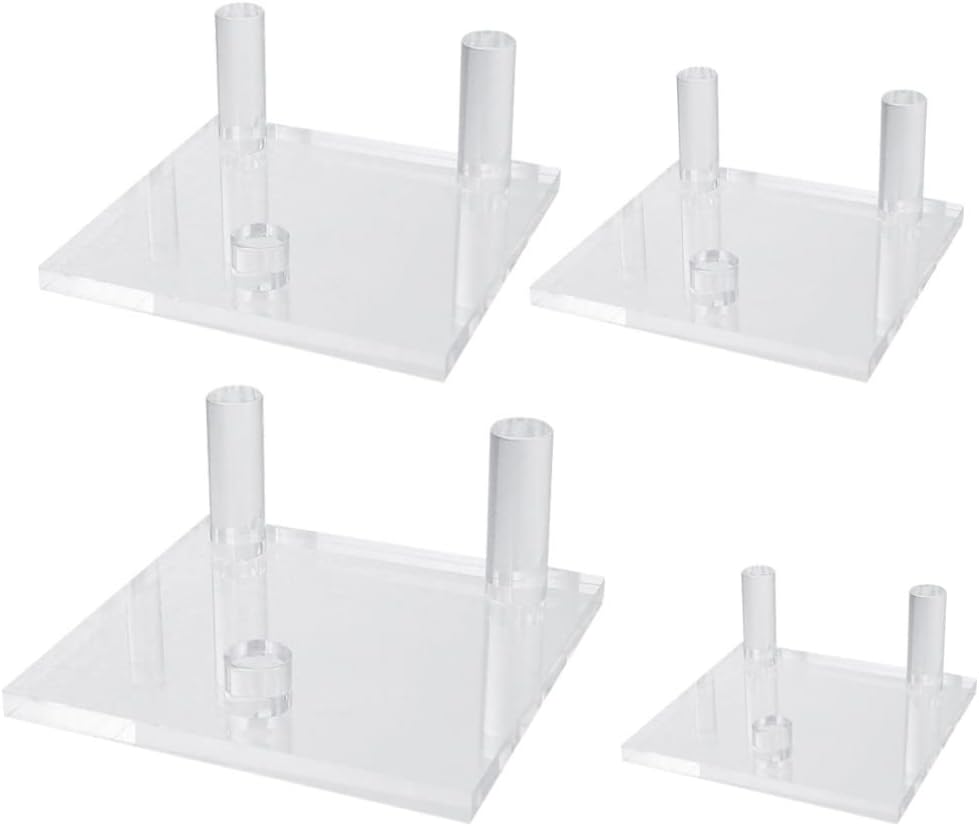 Cabilock 4pcs Acrylic Display Stand for Crystals Minerals and Sturdy Easels for Home Classes and Exhibitions