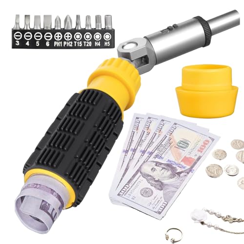 Boîte de rangement secrète, cachette d'argent, boîte à monnaie cachée, forme de tournevis pour argent liquide, objets de valeur, clés de voiture, porte-monnaie, sac à dos, bagages, sac d'avion