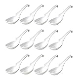 JapanBargain, 12-Pack White Asian Soup Spoons, 6.25