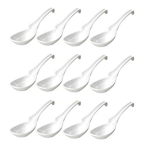 JapanBargain, 12-Pack White Asian Soup Spoons, 6.25