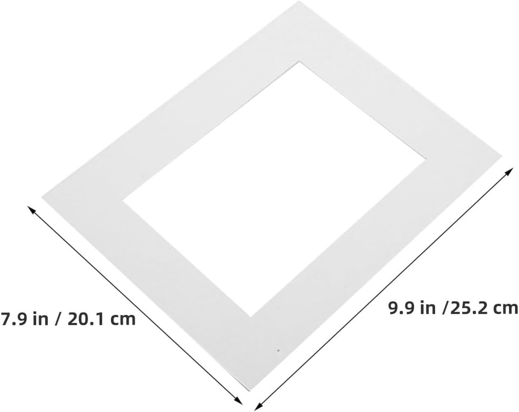 Zerodeko 20pcs 10 Inch White Photo Frame Mat Inserts DIY Cardboard Backing Board for Picture Frames, Precut Decorative Matting for Artworks and Photos Display