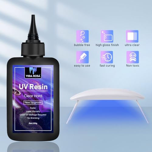 Vida Rosa, kit di base in resina UV con lampada