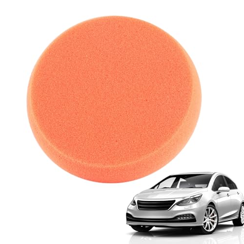 Esponja de cera para coche - Pulido de hisopos para detalles del coche, aplicadores para manuales de cera de coche, rodamientos de aplicación para mangas ergonómicas, esponja de pulido adhesivo para