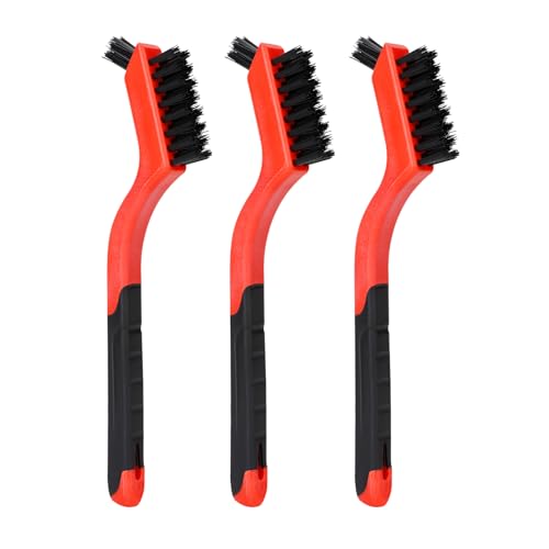 Karosom 3pcs Nylon Brushes for Cleaning Small Cleaning Brushes for Tight Spaces Car Detailing Brush Set for Cleaning Dust in Holes