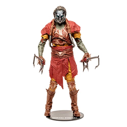 MORTAL KOMBAT McFarlane Toys, figura de Kabal de 7 polegadas (vermelho rápido) 22 peças móveis, figura colecionável base de suporte para colecionadores, a partir de 14 anos