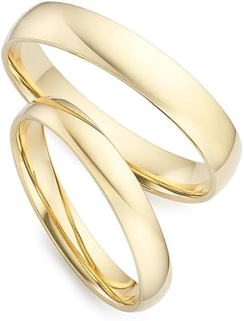123traumringe Anillos de boda de oro amarillo 333, precio por par...