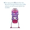 Cosco Kids Folding High Chair for Babies and Toddlers (from 6 Months to 50 lbs) Simple Fold Deluxe with 3-Position Tray, Portable High Chair, Monster Shelley