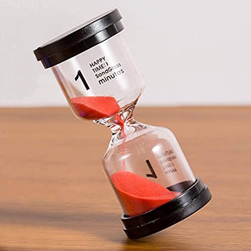 JQDZX Hourglass Sand Clock Timer, Sandglass 6 Colors 1, 3, 5, 10, 15, 20, 30, 45, 60mins Egg Timer -Kids Toothbrush Timer, for Kids, Classroom, Kitchen, Games, Home Office Decoration (Red,15 Minutes)