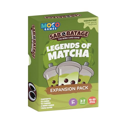 Sabobatage Expansion Pack: Legends of Matcha - Easy Family-Friendly Party Game | Card Games for Adults Teens & Kids | 2-7 Players