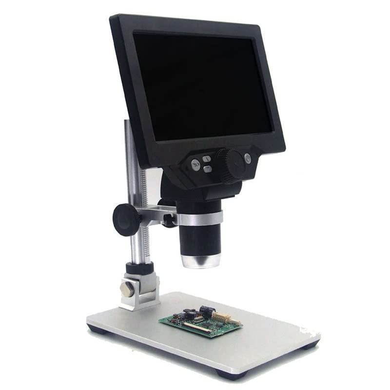 Microscope numérique écran LCD 7 pouces loupe 1200x et lames de microscope - 7