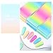 Symeas Gradient de fluorescence Polonais Nail Art Stickers DIY Décoratif Décoratif Nails Autocollants Autocollants Stickers Flash à gradient simples imperméables