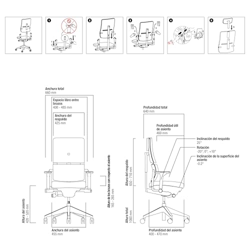 Steelcase Please, silla de oficina ergonómica con respaldo alto regulable en altura y brazos regulables Ónix; Fabricado en Europa