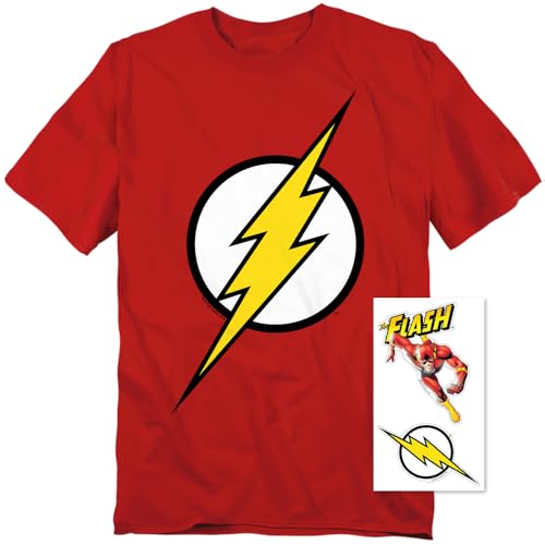 Popfunk Classic The Flash Lightning Bolt Logo T Shirt & Stickers