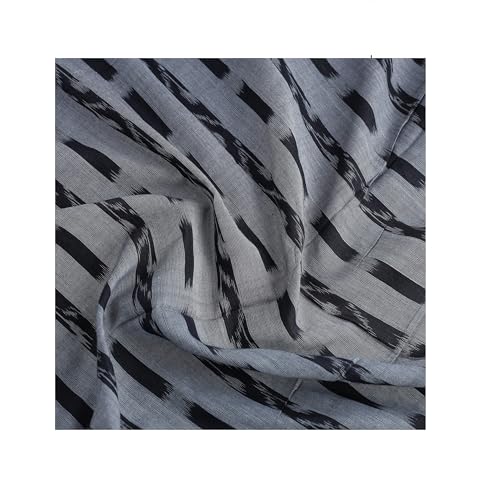Image of Premium Sambalpuri Ikat Weave Pure Handloom Cotton Shirt Fabric - Authentic Odisha Traditional Tie-Dye Craft, Soft & Breathable Natural Cotton Material for Custom Tailoring, Casual & Formal Wear