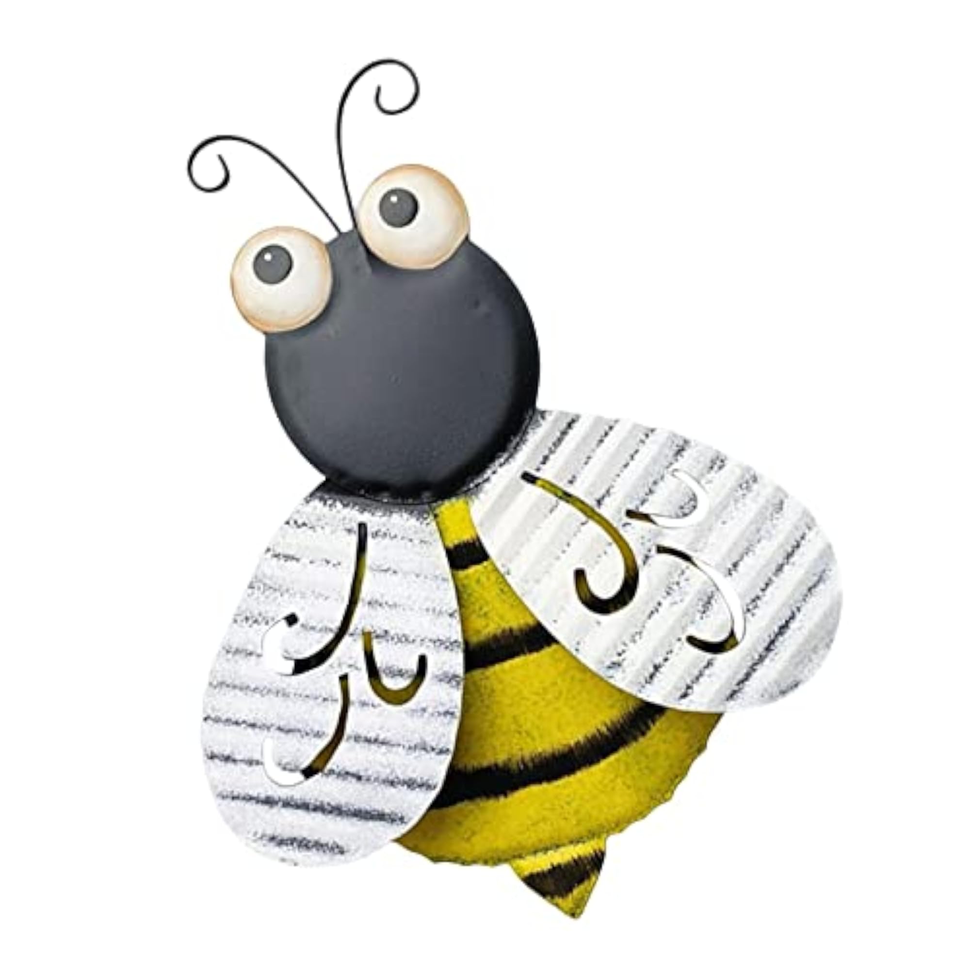 Wrought Iron Bee Wall Sculpture, Garden Artwork Decor