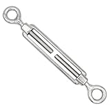 spannschloss m16 din 1480 Niro Edelstahl rostfrei HEAVYTOOL Spannschloss 8mm [2 Stück] mit offener Form A Auge/Auge Edelstahl V4A AISI 316