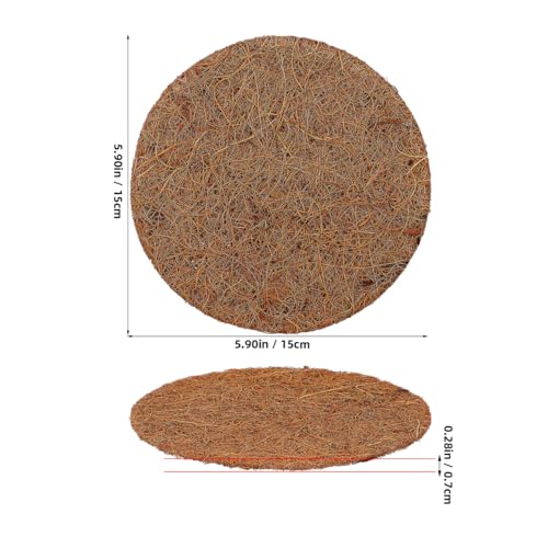 Image of OUNONA Coconut Fiber Bird Nesting Pads 10 Pack Round Pigeon Nest Liner for Egg Laying Breeding Warm Nest Support for Parrot Chicken Bird Cage Accessories 5.90 in