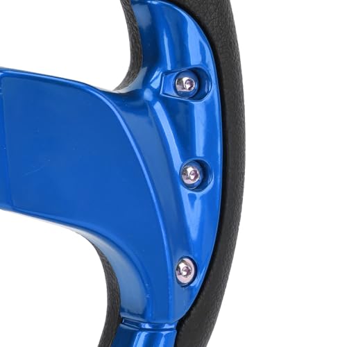 14in Racing Style Steering Wheel with Horn Button,Pu,Aluminum, Universal for Most Cars,6 Hole Hub Adapter (Blue) by Aramox - Used condition - Image 9