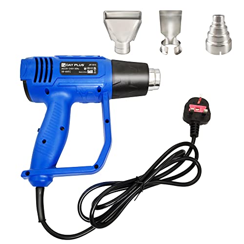 Pistolet à Air Chaud 2000W, Décapeur Thermique avec 2 Températures Réglables: 300°C -300L/min, 600°C -500L/min, 3 Buses Pour Travaux Manuels, Rétrécissement du PVC, Décapage Peinture