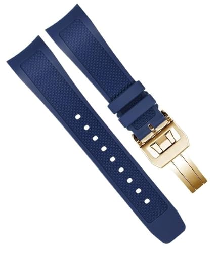 Bracelet montre caoutchouc curved end 22mm avec fermoir pliant haut de gamme